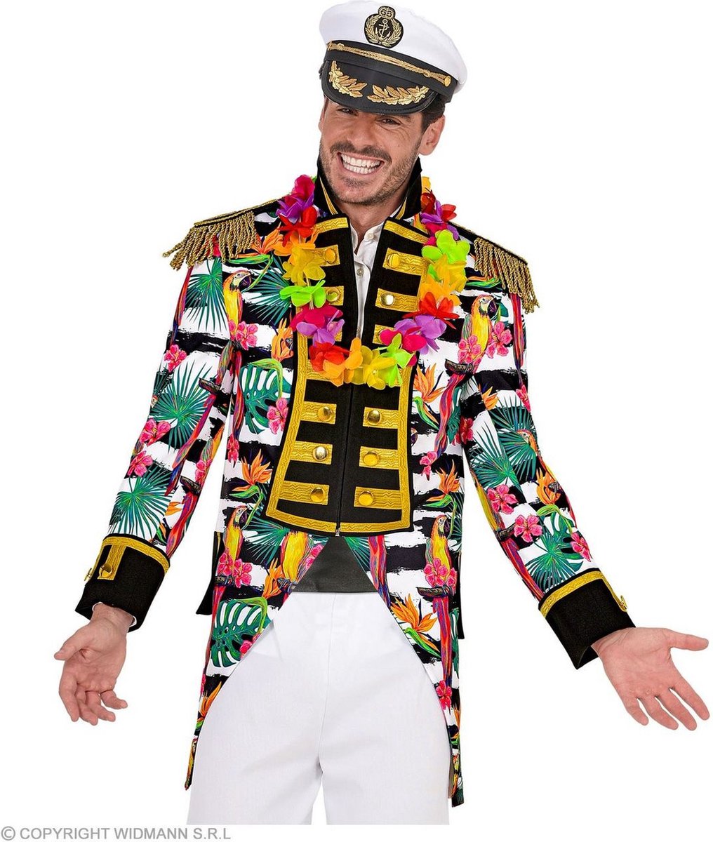 Hawaii & Carribean & Tropisch Kostuum | Kapitein Tropical Feestschip Man | Medium | Carnaval kostuum | Verkleedkleding